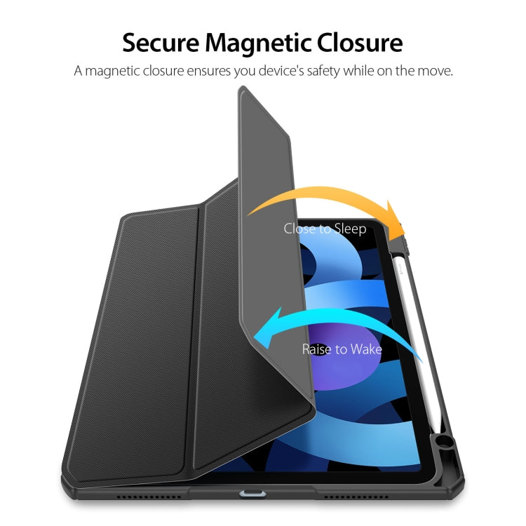 DUX DUCIS TOBY Series Shockproof PU Leather + PC + TPU Flip Smart Case For iPad Air 11 2025 / 2024 / Air 2022 / 2020 10.9(Black) - iPad Air (2022) / (2020) 10.9 Cases by DUX DUCIS | Online Shopping South Africa | PMC TechLife | Buy Now Pay Later Mobicred