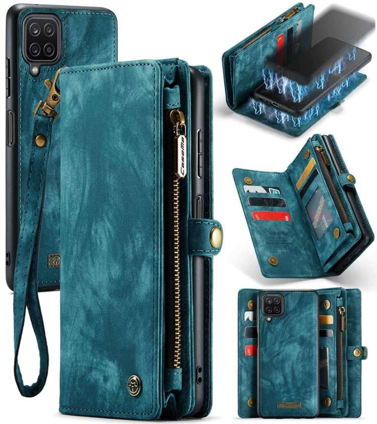 For Samsung Galaxy A12 CaseMe Detachable Multifunctional Horizontal Flip Leather Case, with Card Slot & Holder & Zipper Wallet & Photo Frame(Green) - free shipping - PMC Jewellery - Order now!