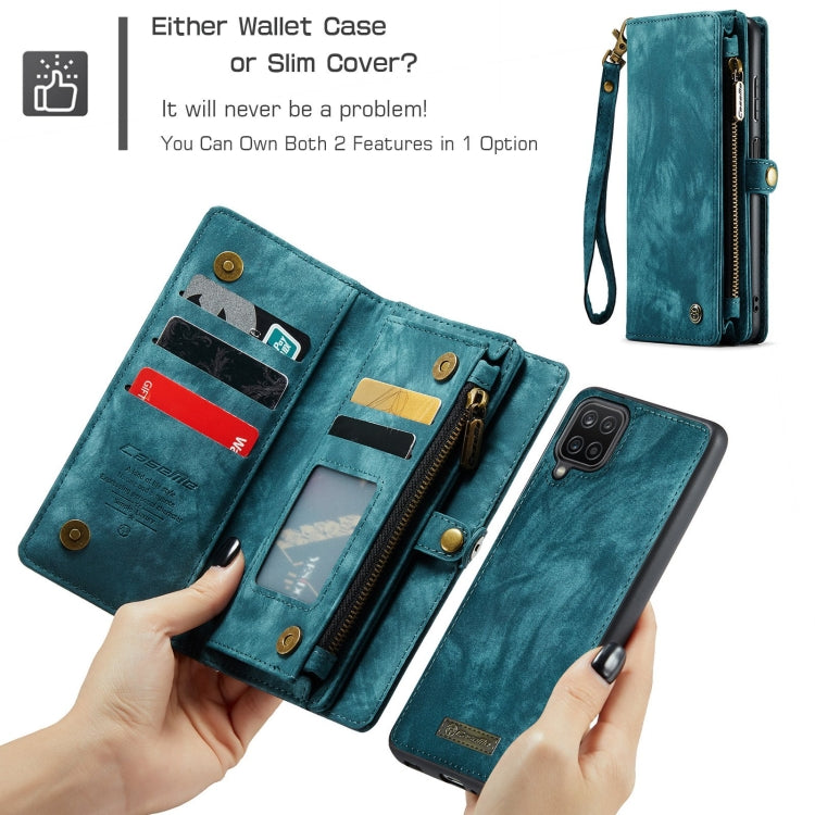 For Samsung Galaxy A12 CaseMe Detachable Multifunctional Horizontal Flip Leather Case, with Card Slot & Holder & Zipper Wallet & Photo Frame(Green) - free shipping - PMC Jewellery - Order now!