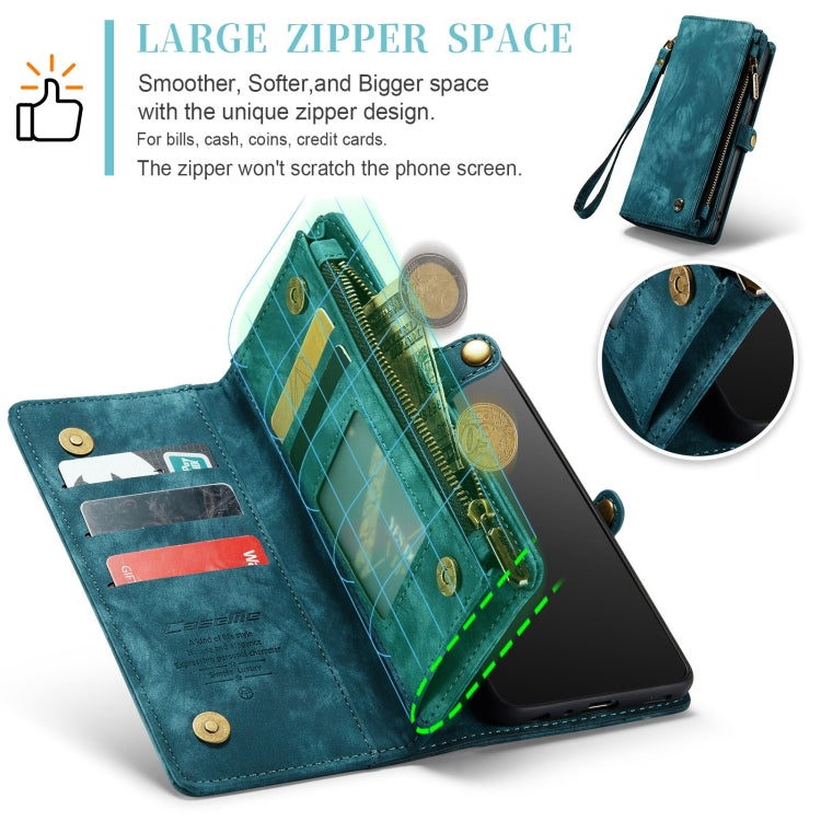 For Samsung Galaxy A12 CaseMe Detachable Multifunctional Horizontal Flip Leather Case, with Card Slot & Holder & Zipper Wallet & Photo Frame(Green) - free shipping - PMC Jewellery - Order now!