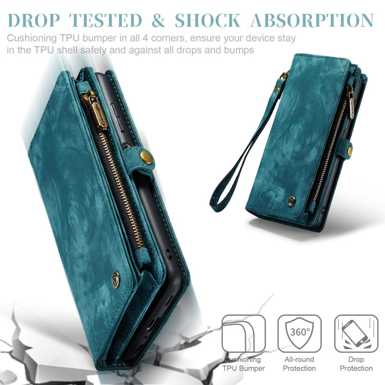 For Samsung Galaxy A12 CaseMe Detachable Multifunctional Horizontal Flip Leather Case, with Card Slot & Holder & Zipper Wallet & Photo Frame(Green) - free shipping - PMC Jewellery - Order now!