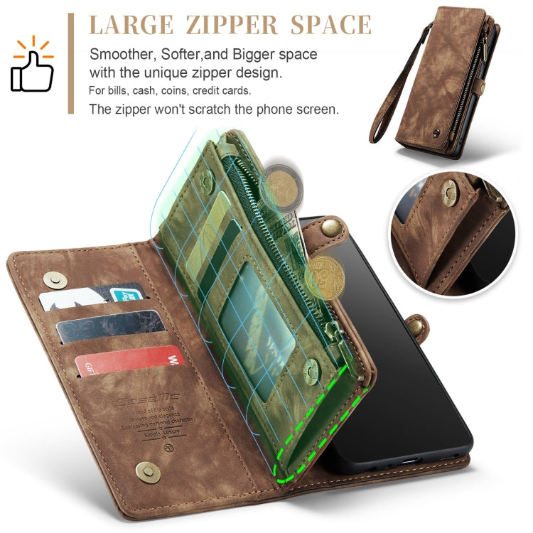 For Samsung Galaxy A32 5G CaseMe Detachable Multifunctional Horizontal Flip Leather Phone Case(Brown) - free shipping - PMC Jewellery - Order now!