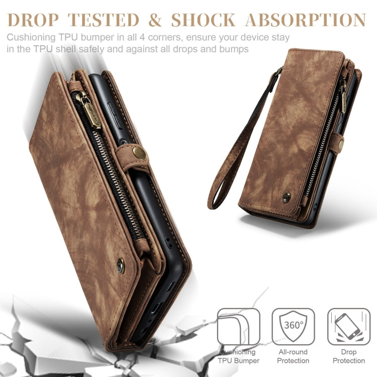 For Samsung Galaxy A32 5G CaseMe Detachable Multifunctional Horizontal Flip Leather Phone Case(Brown) - free shipping - PMC Jewellery - Order now!