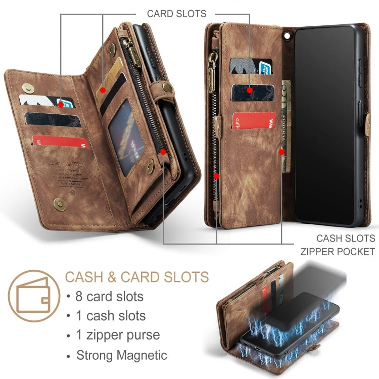 For Samsung Galaxy A32 5G CaseMe Detachable Multifunctional Horizontal Flip Leather Phone Case(Brown) - free shipping - PMC Jewellery - Order now!