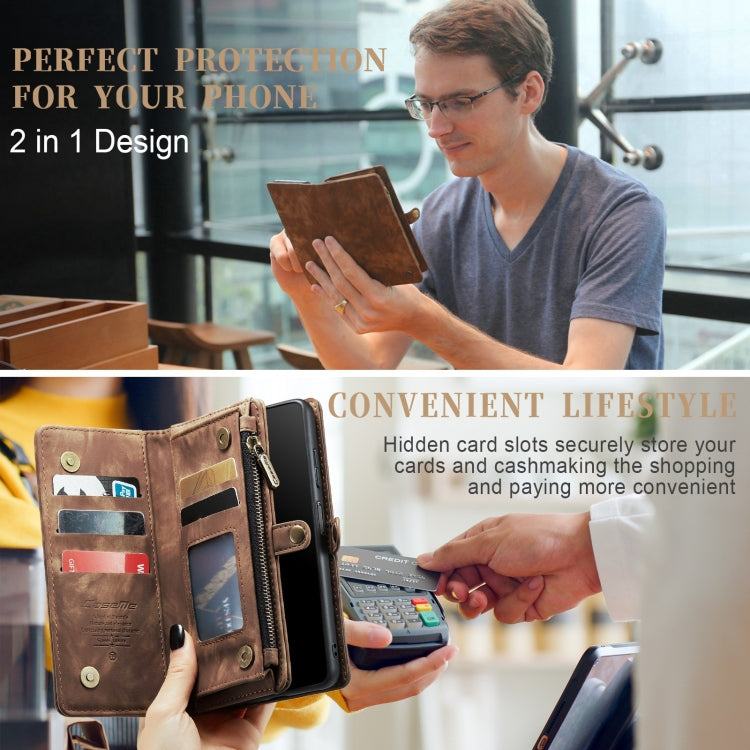 For Samsung Galaxy A32 5G CaseMe Detachable Multifunctional Horizontal Flip Leather Phone Case(Brown) - free shipping - PMC Jewellery - Order now!