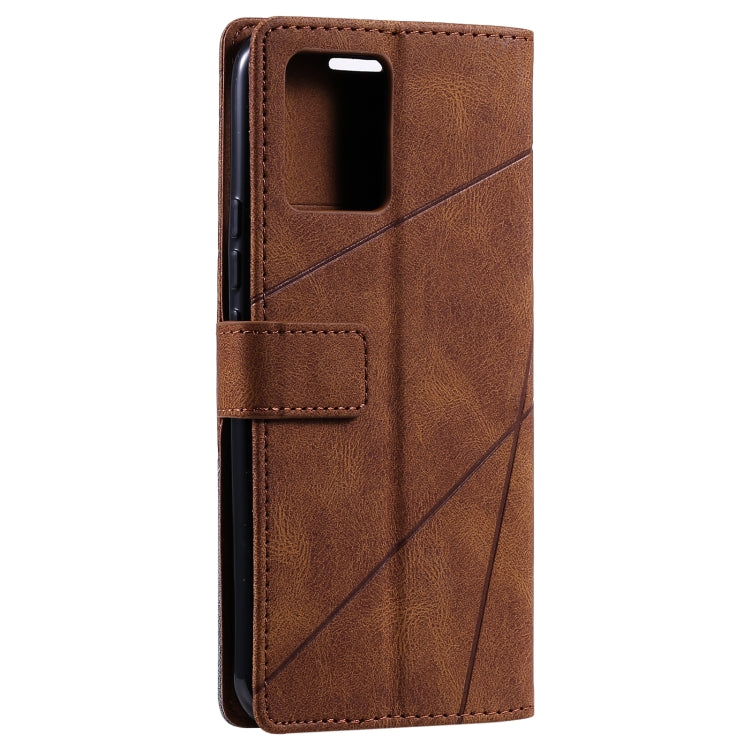 For OPPO Realme 8 4G Skin Feel Splicing Horizontal Flip Leather Case with Holder & Card Slots & Wallet & Photo Frame(Brown) - Realme Cases by PMC TechLife | Online Shopping South Africa | PMC TechLife | Buy Now Pay Later Mobicred