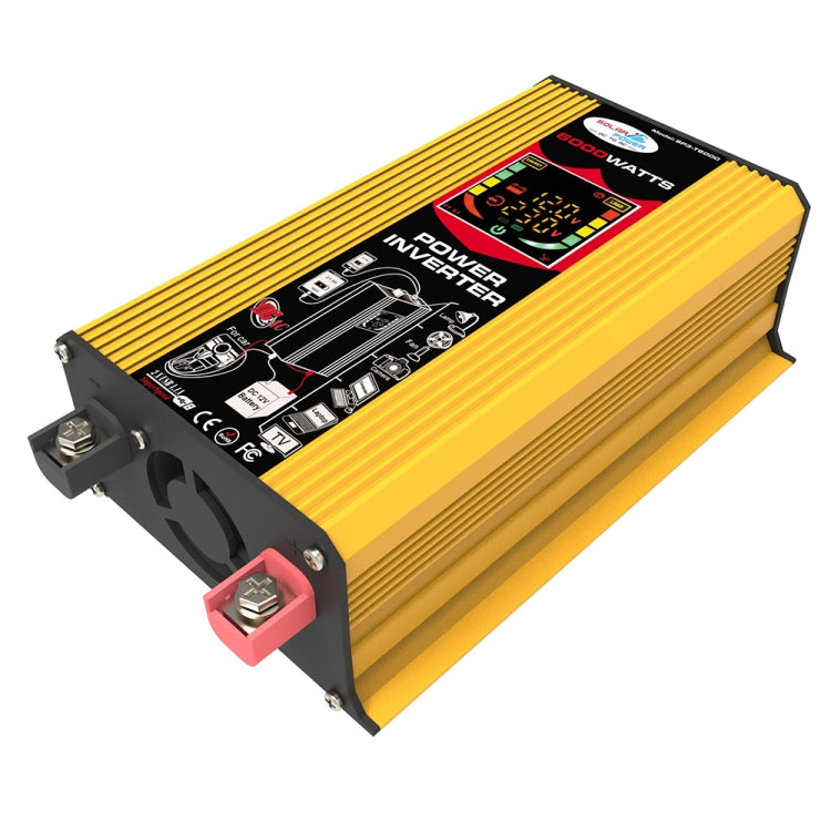 Tang III Generation 12V to 110V 6000W Modified Square Wave Car Power Inverter with LCD Display & Dual USB(Yellow) - Modified Square Wave by PMC TechLife | Online Shopping South Africa | PMC TechLife | Buy Now Pay Later Mobicred