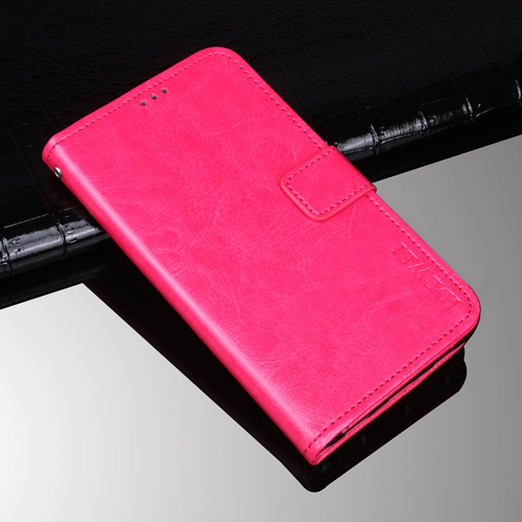 For Wiko Power U10 idewei Crazy Horse Texture Horizontal Flip Leather Case with Holder & Card Slots & Wallet(Rose Red) - free shipping - PMC Jewellery - Order now!