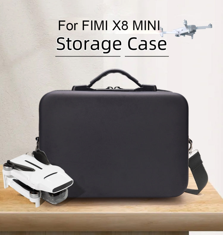 Single Shoulder Storage Bag Shockproof Waterproof Travel Carrying Cover Hard Case for FIMI X8 Mini(Black + Red Liner) -  by PMC TechLife | Online Shopping South Africa | PMC TechLife | Buy Now Pay Later Mobicred