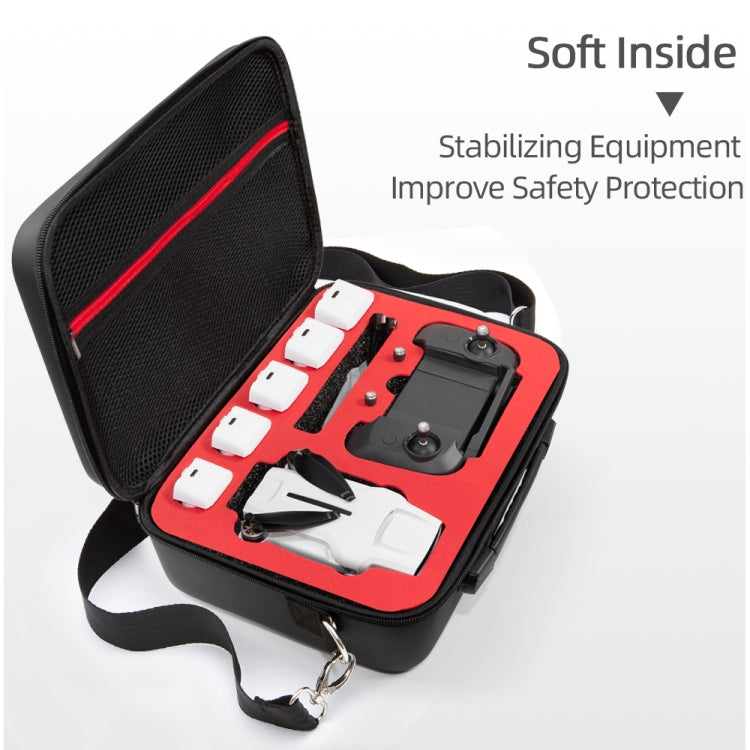 Single Shoulder Storage Bag Shockproof Waterproof Travel Carrying Cover Hard Case for FIMI X8 Mini(Black + Red Liner) -  by PMC TechLife | Online Shopping South Africa | PMC TechLife | Buy Now Pay Later Mobicred