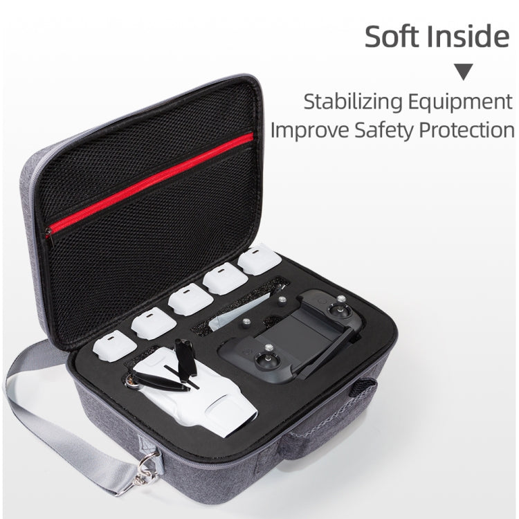 Grey Canvas Single Shoulder Storage Bag Shockproof Waterproof Travel Carrying Cover Hard Case for FIMI X8 Mini(Black + Black Liner) -  by PMC TechLife | Online Shopping South Africa | PMC TechLife | Buy Now Pay Later Mobicred