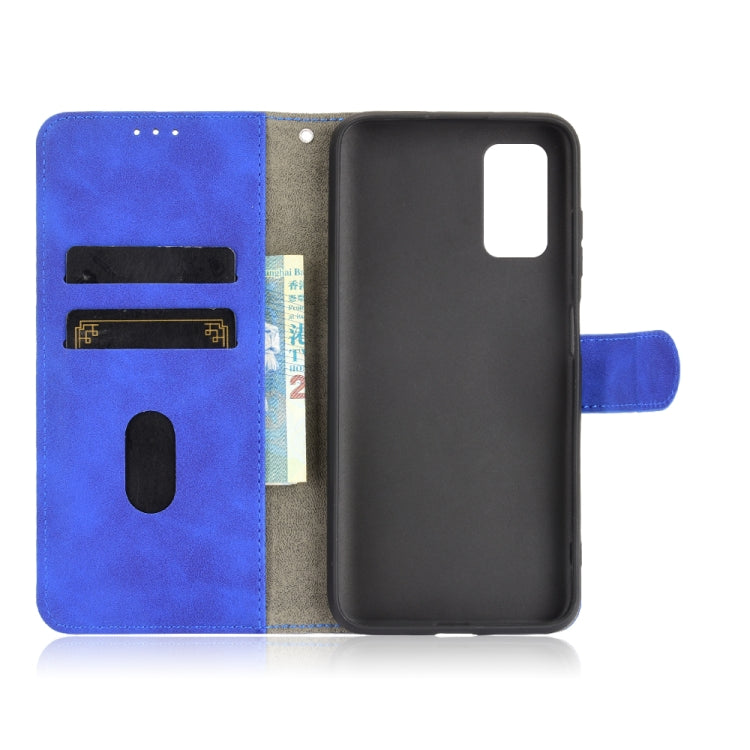 For Blackview A90 Solid Color Skin Feel Magnetic Buckle Horizontal Flip Calf Texture PU Leather Case with Holder & Card Slots & Wallet(Blue) - More Brand by PMC TechLife | Online Shopping South Africa | PMC TechLife | Buy Now Pay Later Mobicred