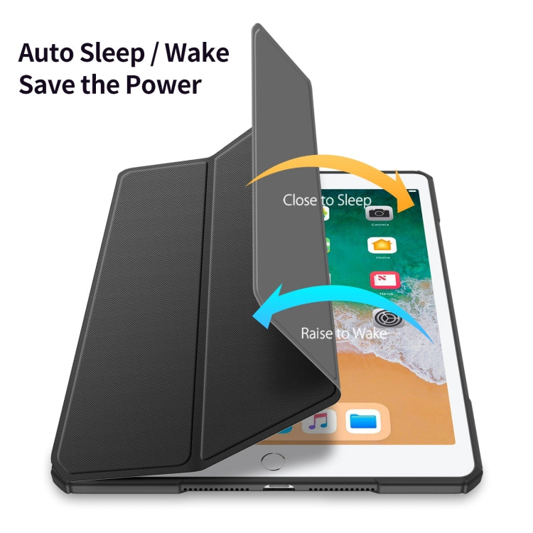 DUX DUCIS TOBY Series Shockproof PU Leather + PC + TPU Horizontal Flip Case with Holder & Pen Slot & Sleep / Wake-up Function For iPad 9.7 inch 2017 / 2018(Black) - free shipping - PMC Jewellery - Order now!