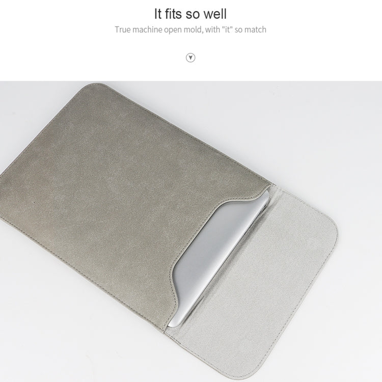 PU02 Ultra-thin Notebook Liner Bag with Small Bag, Size:11.6-12.5 inch(Light Grey) - 12.1 inch by PMC TechLife | Online Shopping South Africa | PMC TechLife | Buy Now Pay Later Mobicred