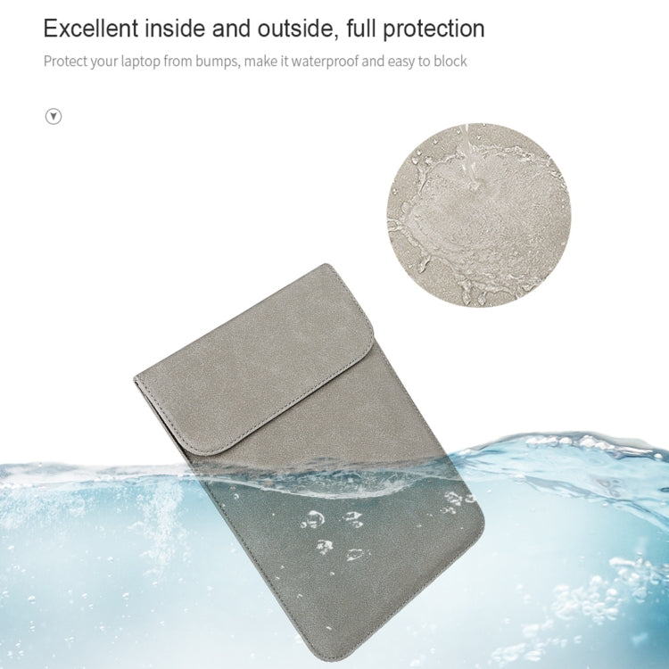 PU02 Ultra-thin Notebook Liner Bag with Small Bag, Size:14.1-15.4 inch(Dark Grey) - 15 inch by PMC TechLife | Online Shopping South Africa | PMC TechLife | Buy Now Pay Later Mobicred