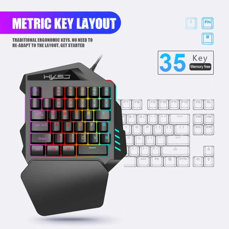 HXSJ P8+V100+A883 Keyboard Mouse Converter + One-handed Keyboard + Programming Gaming Mouse Set - free shipping - PMC Jewellery - Order now!