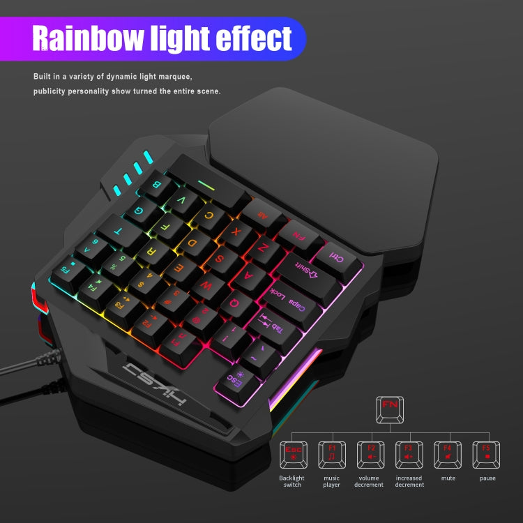HXSJ P8+V100+A883 Keyboard Mouse Converter + One-handed Keyboard + Programming Gaming Mouse Set - free shipping - PMC Jewellery - Order now!