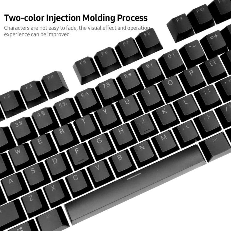 HXSJ P9 104 Keys PBT Color Mechanical Keyboard Keycaps(Lake Blue) - free shipping - PMC Jewellery - Order now!