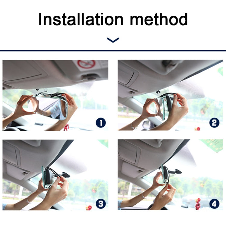 3R-339 Curved Mirror 300mm Car Rearview Retrofit Frameless Clear Large Mirror(White) - Interior Mirrors by 3R | Online Shopping South Africa | PMC TechLife | Buy Now Pay Later Mobicred