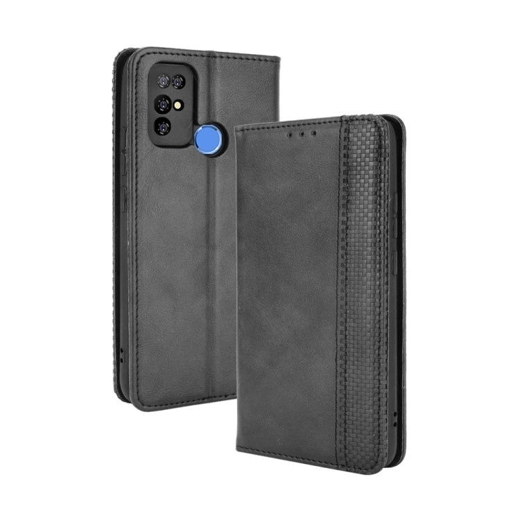For Doogee X96 Pro Magnetic Buckle Retro Crazy Horse Texture Horizontal Flip Leather Case with Holder & Card Slots & Photo Frame(Black) - More Brand by PMC TechLife | Online Shopping South Africa | PMC TechLife | Buy Now Pay Later Mobicred