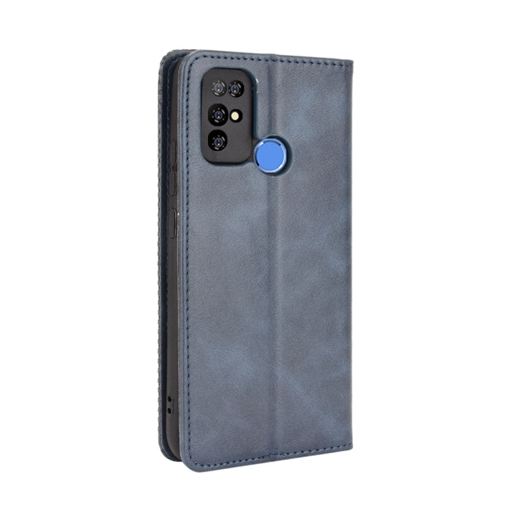 For Doogee X96 Pro Magnetic Buckle Retro Crazy Horse Texture Horizontal Flip Leather Case with Holder & Card Slots & Photo Frame(Blue) - More Brand by PMC TechLife | Online Shopping South Africa | PMC TechLife | Buy Now Pay Later Mobicred