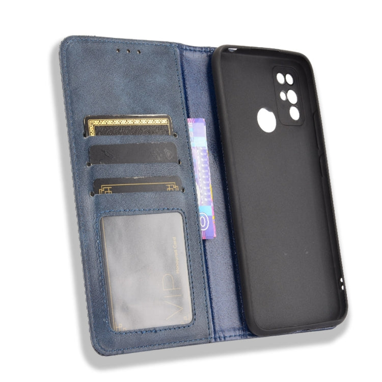 For Doogee X96 Pro Magnetic Buckle Retro Crazy Horse Texture Horizontal Flip Leather Case with Holder & Card Slots & Photo Frame(Blue) - More Brand by PMC TechLife | Online Shopping South Africa | PMC TechLife | Buy Now Pay Later Mobicred