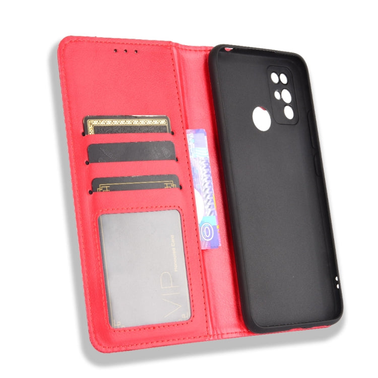 For Doogee X96 Pro Magnetic Buckle Retro Crazy Horse Texture Horizontal Flip Leather Case with Holder & Card Slots & Photo Frame(Red) - More Brand by PMC TechLife | Online Shopping South Africa | PMC TechLife | Buy Now Pay Later Mobicred