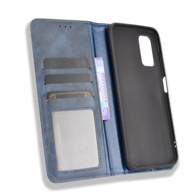 For Blackview A90 Magnetic Buckle Retro Crazy Horse Texture Horizontal Flip Leather Case with Holder & Card Slots & Photo Frame(Blue) - More Brand by PMC TechLife | Online Shopping South Africa | PMC TechLife | Buy Now Pay Later Mobicred