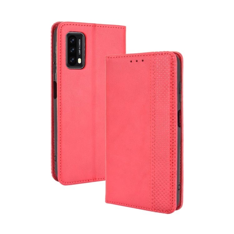 For Blackview A90 Magnetic Buckle Retro Crazy Horse Texture Horizontal Flip Leather Case with Holder & Card Slots & Photo Frame(Red) - More Brand by PMC TechLife | Online Shopping South Africa | PMC TechLife