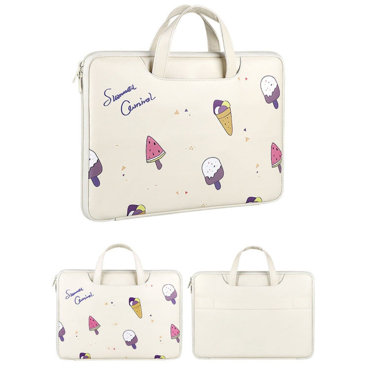 ST01KT Lightweight PU Printed Laptop Bag, Size:14.1-15.4 inch(Ice Cream) - free shipping - PMC Jewellery - Order now!