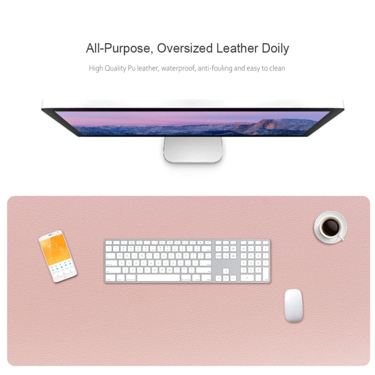 ZD01 Double-sided PU Mouse Pad Table Mat, Size: 90 x 40cm(Silver+Black) - Mouse Pads by PMC TechLife | Online Shopping South Africa | PMC TechLife | Buy Now Pay Later Mobicred