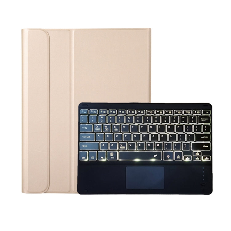 A126-AS For Huawei MatePad Pro 12.6 2021 Sheep Texture Ultra-thin Backlight Bluetooth Keyboard Horizontal Flip Leather Tablet Case with Holder & Touchpad(Gold) - Huawei Keyboard by PMC TechLife | Online Shopping South Africa | PMC TechLife