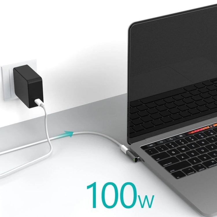 100W USB-C / Type-C Female to 20 Pin Magnetic USB-C / Type-C Male Elbow Adapter(Dark Gray) - free shipping - PMC Jewellery - Order now!