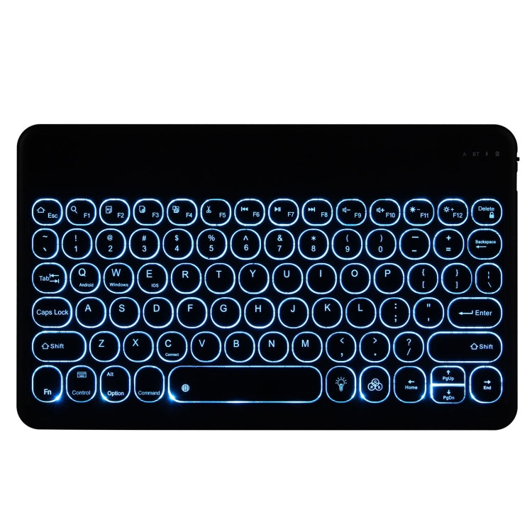 For Lenovo Pad Plus 11 inch TB-J607F / Tab P11 11 inch TB-J606F / Pad 11 inch YAM12 Backlight Style Lambskin Texture Detachable Round Keycap Bluetooth Keyboard Leather Tablet Case with Holder(Gold) - Lenovo Keyboard by PMC TechLife | Online Shopping South Africa | PMC TechLife