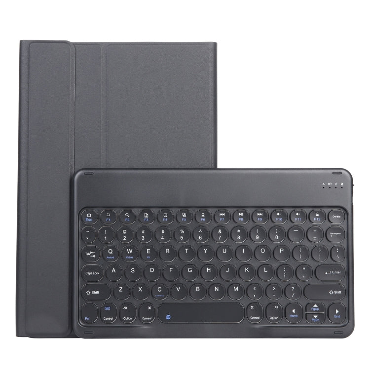 For Lenovo Pad Pro 11.5 inch 2021 TB-J716F / Tab P11 Pro 11.5 inch TB-J706F YAM13 Lambskin Texture Detachable Round Keycap Bluetooth Keyboard Leather Tablet Case with Holder(Black) - Lenovo Keyboard by PMC TechLife | Online Shopping South Africa | PMC TechLife