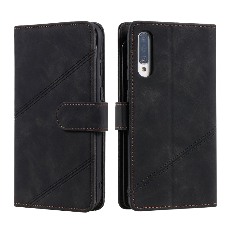 For Samsung Galaxy A70 Skin Feel Business Horizontal Flip PU Leather Case with Holder & Multi-Card Slots & Wallet & Lanyard & Photo Frame(Black) - Galaxy Phone Cases by PMC TechLife | Online Shopping South Africa | PMC TechLife