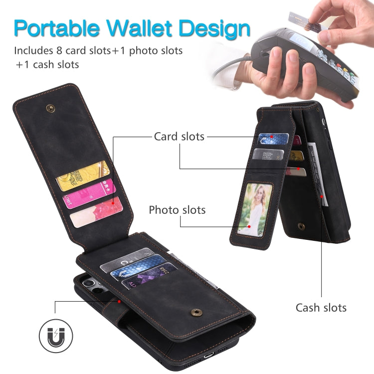 For Samsung Galaxy A70 Skin Feel Business Horizontal Flip PU Leather Case with Holder & Multi-Card Slots & Wallet & Lanyard & Photo Frame(Black) - Galaxy Phone Cases by PMC TechLife | Online Shopping South Africa | PMC TechLife