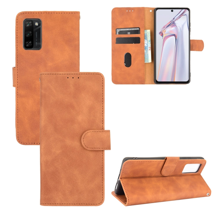 For Blackview A100 Solid Color Skin Feel Magnetic Buckle Horizontal Flip Calf Texture PU Leather Case with Holder & Card Slots & Wallet(Brown) - More Brand by PMC TechLife | Online Shopping South Africa | PMC TechLife | Buy Now Pay Later Mobicred