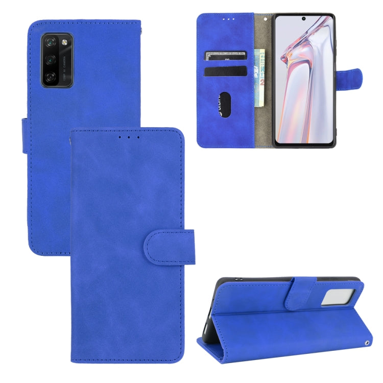 For Blackview A100 Solid Color Skin Feel Magnetic Buckle Horizontal Flip Calf Texture PU Leather Case with Holder & Card Slots & Wallet(Blue) - More Brand by PMC TechLife | Online Shopping South Africa | PMC TechLife | Buy Now Pay Later Mobicred