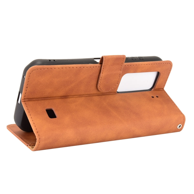 For Ulefone Armor 11T 5G Solid Color Skin Feel Magnetic Buckle Horizontal Flip Calf Texture PU Leather Case with Holder & Card Slots & Wallet(Brown) - Ulefone Cases by PMC Jewellery | Online Shopping South Africa | PMC Jewellery | Buy Now Pay Later Mobicred