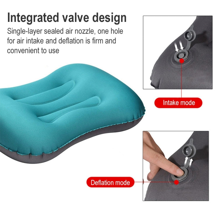 Outdoor Camping Trip Foldable Portable Inflatable Pillow Nap Waist Pillow, Specification:Inflate with Your Mouth(Double Ink Blue) - free shipping - PMC TechLife - Order now!
