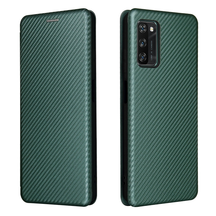 For Blackview A100 Carbon Fiber Texture Horizontal Flip TPU + PC + PU Leather Case with Card Slot(Green) - More Brand by PMC TechLife | Online Shopping South Africa | PMC TechLife | Buy Now Pay Later Mobicred