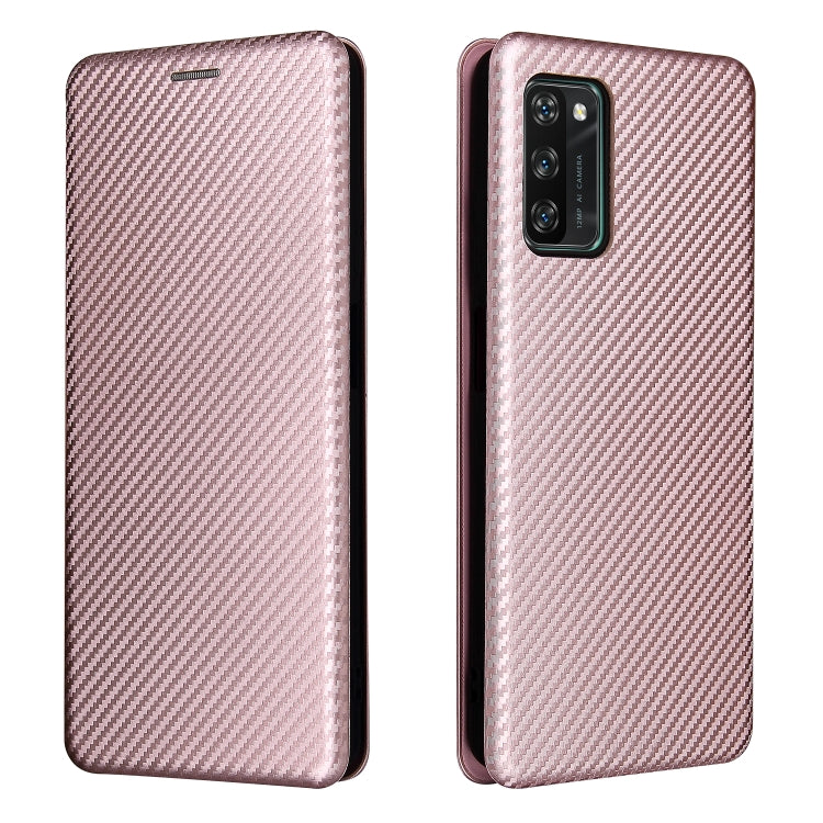 For Blackview A100 Carbon Fiber Texture Horizontal Flip TPU + PC + PU Leather Case with Card Slot(Pink) - More Brand by PMC TechLife | Online Shopping South Africa | PMC TechLife