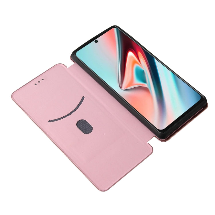 For Blackview A100 Carbon Fiber Texture Horizontal Flip TPU + PC + PU Leather Case with Card Slot(Pink) - More Brand by PMC TechLife | Online Shopping South Africa | PMC TechLife