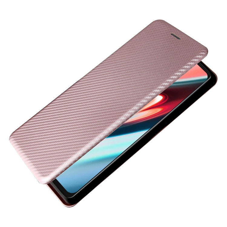 For Blackview A100 Carbon Fiber Texture Horizontal Flip TPU + PC + PU Leather Case with Card Slot(Pink) - More Brand by PMC TechLife | Online Shopping South Africa | PMC TechLife
