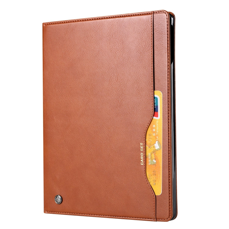 For iPad Air 13 2024 / iPad Pro 12.9 2022 / 2021 / 2010 Knead Skin Texture Horizontal Flip Leather Tablet Case with Photo Frame & Holder & Card Slots & Wallet (Brown) - iPad Pro 12.9 (2022/2021) Cases by PMC TechLife | Online Shopping South Africa | PMC TechLife | Buy Now Pay Later Mobicred