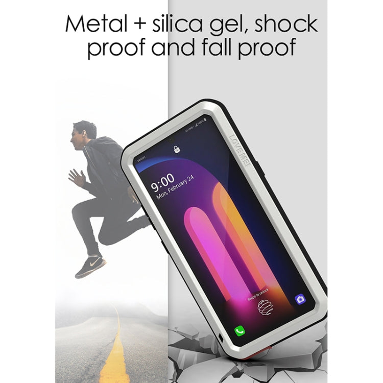 For LG V60 ThinQ 5G LOVE MEI Metal Shockproof Waterproof Dustproof Protective Case with Glass(Army Green) - LG by LOVE MEI | Online Shopping South Africa | PMC TechLife | Buy Now Pay Later Mobicred