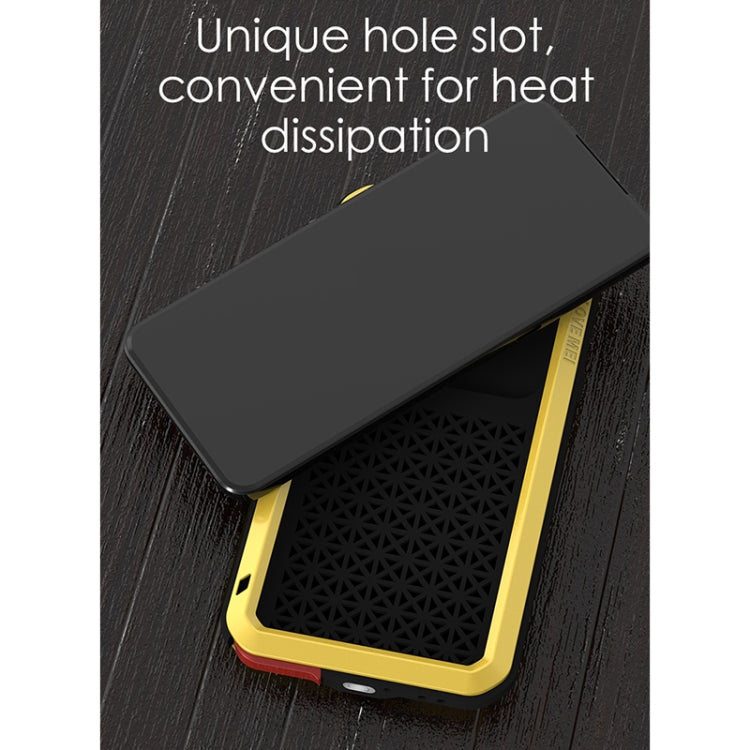 For LG V60 ThinQ 5G LOVE MEI Metal Shockproof Waterproof Dustproof Protective Case with Glass(Army Green) - LG by LOVE MEI | Online Shopping South Africa | PMC TechLife | Buy Now Pay Later Mobicred