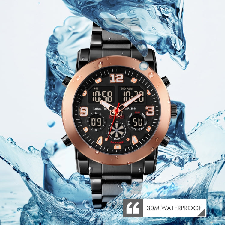 SKMEI 1642 Three-time Display Luminous Electronic Watch, Support Alarm Clock(Silver) - free shipping - PMC TechLife - Order now!