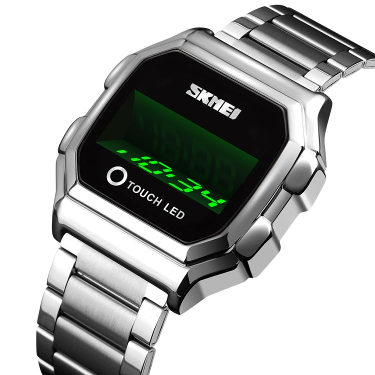 SKMEI 1650 Steel Strap Version LED Digital Display Electronic Watch with Touch Luminous Button(Silver) - free shipping - PMC TechLife - Order now!